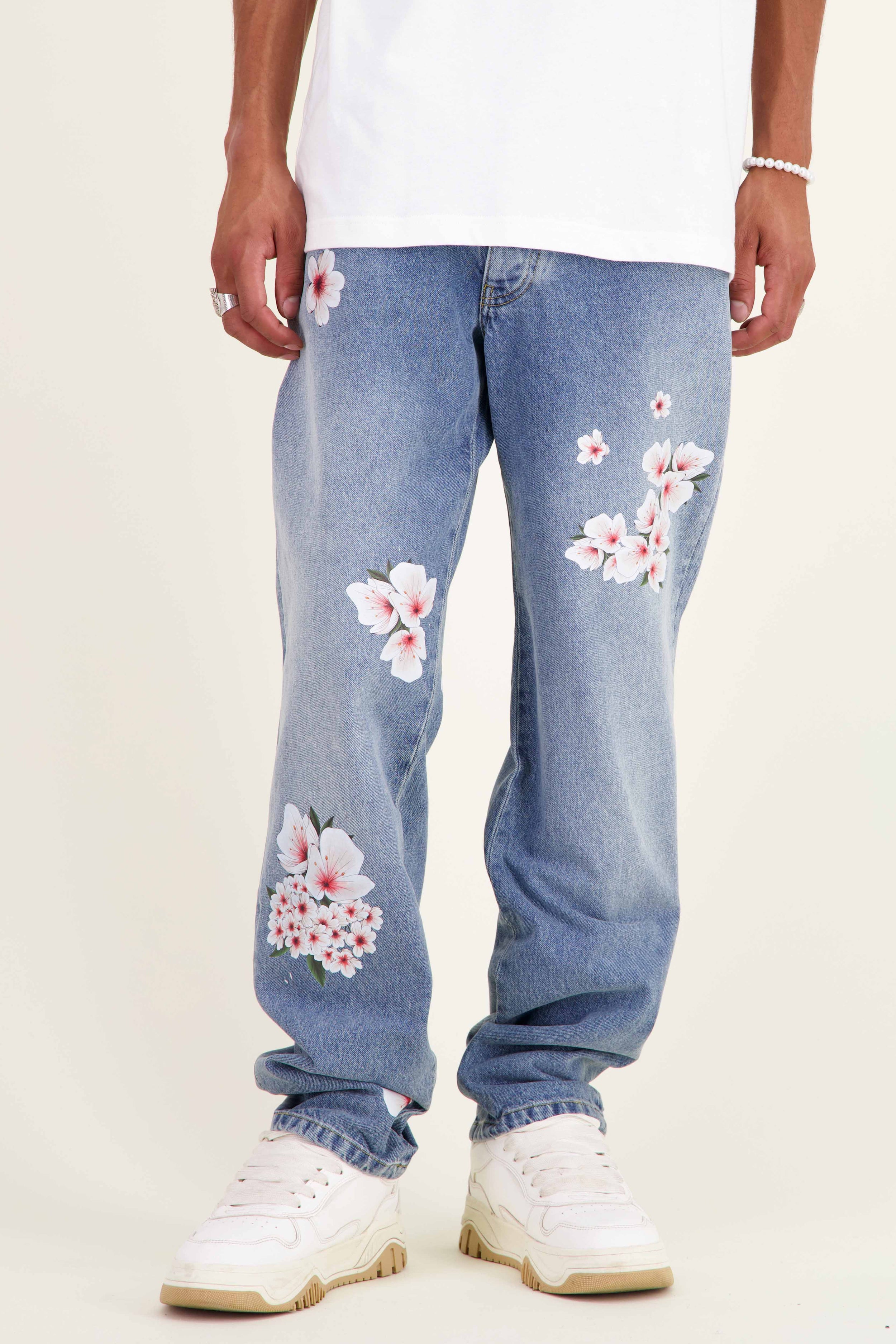 AMERI FIORE PRINT DENIM PANTS（DENIM SERIES）