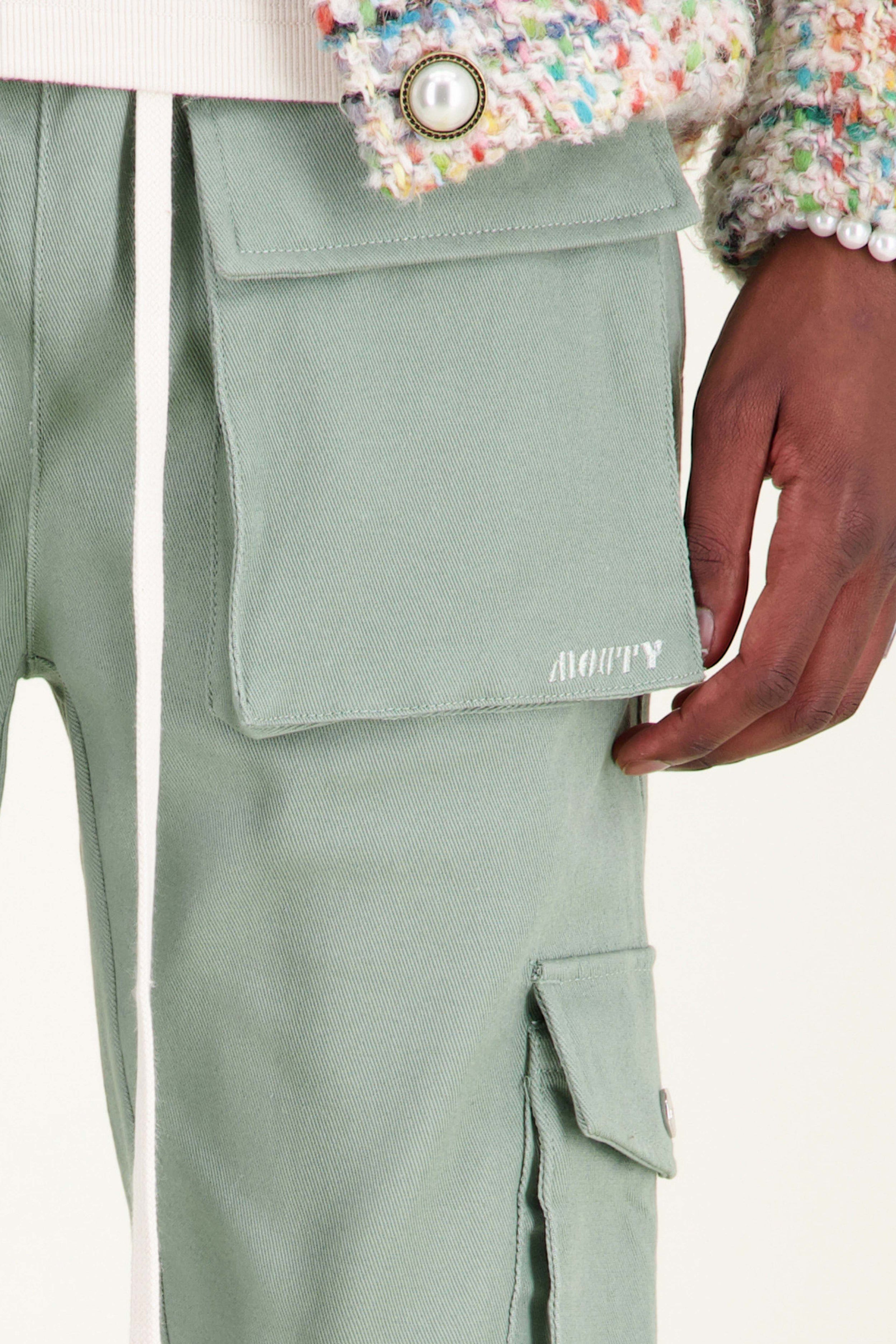 Pantalon cargo vert sauge garçon (XXS-M Pantalon cargo vert sauge garçon (XXS-M