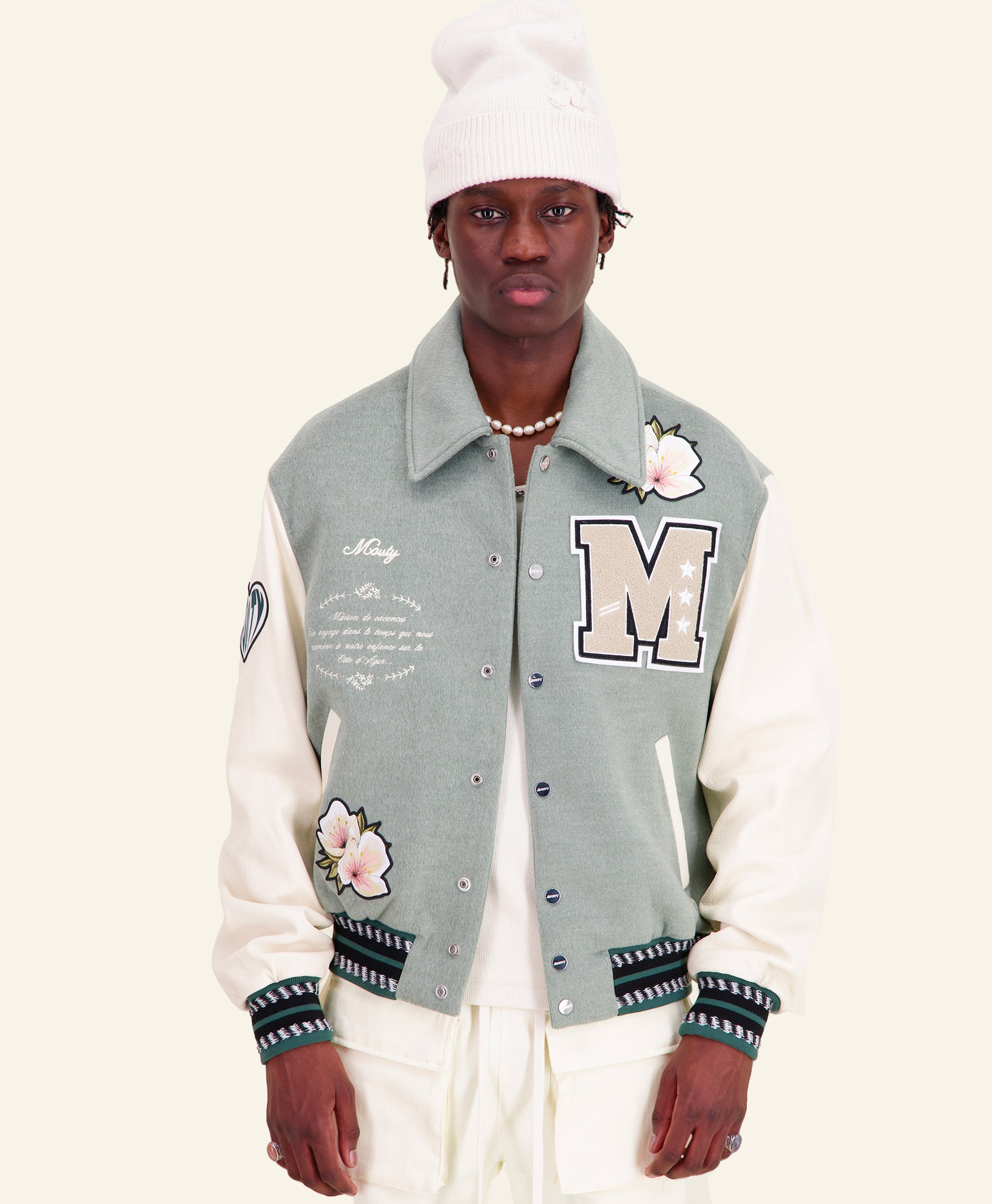 BLOUSON VARSITY CELADON