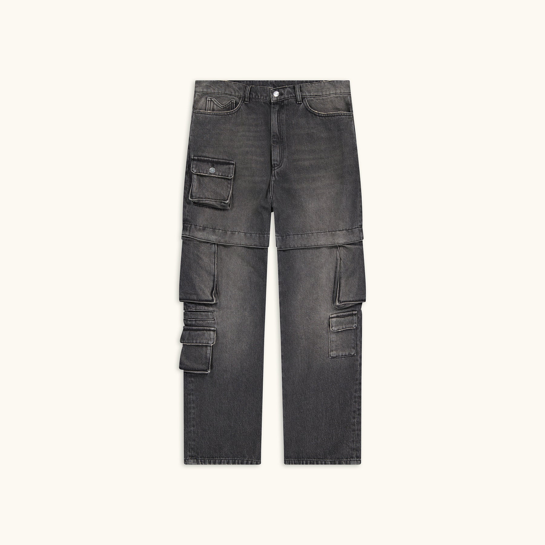 GRAY DOCK DENIM TROUSERS