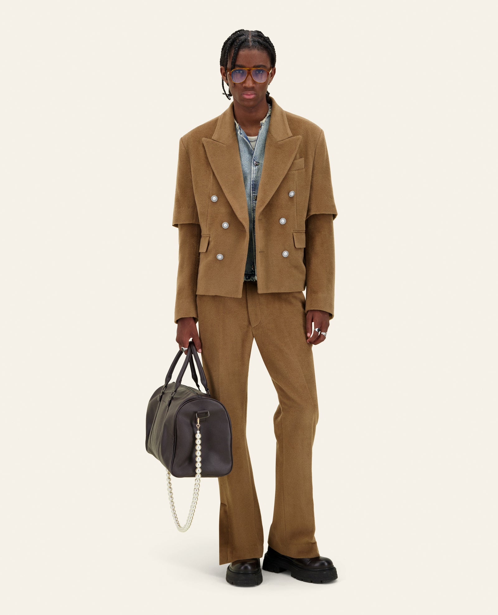 【BLAYMORE】MATOI Double Shape Jacket DOUBLEBLAZER-MARRON-