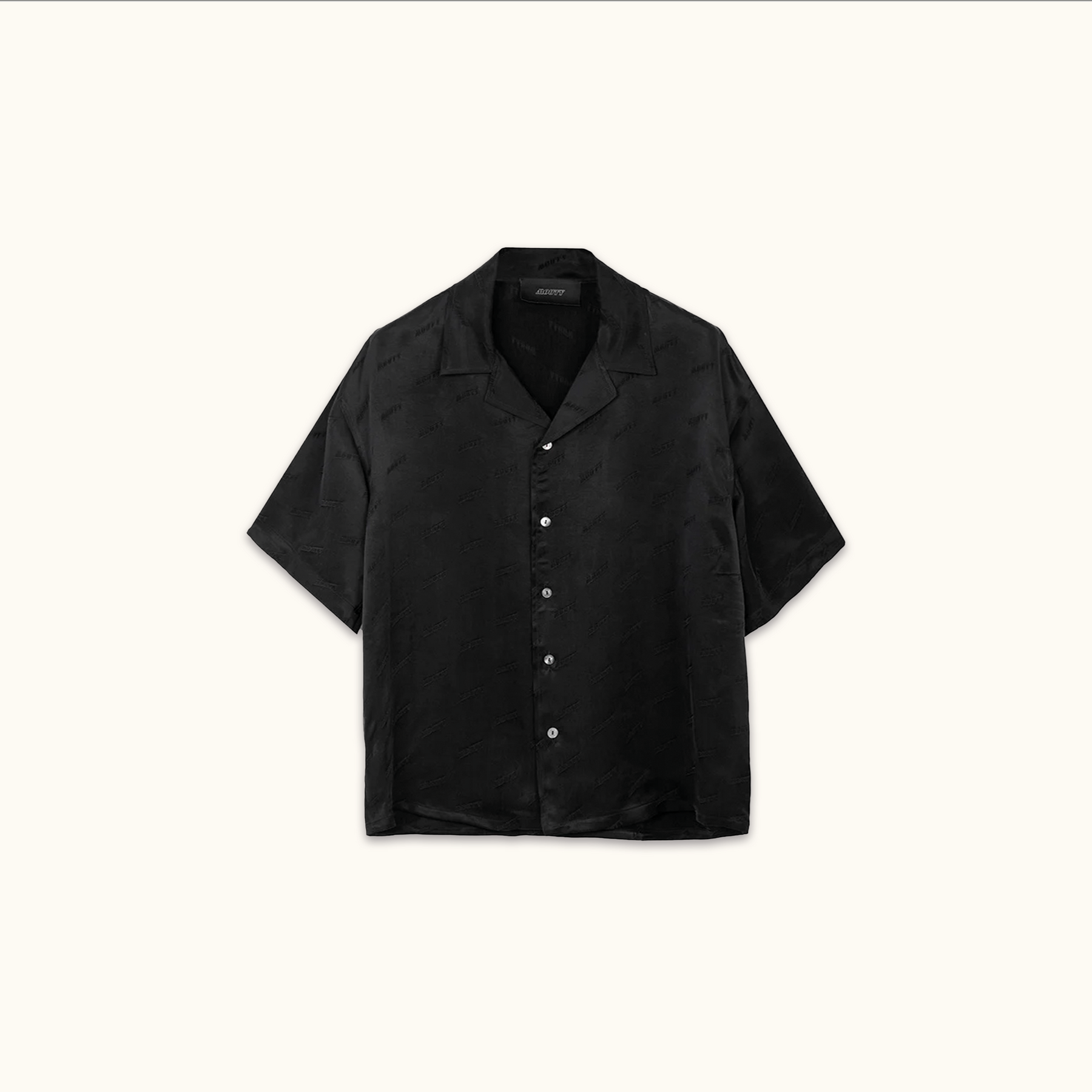 CHEMISE ESCOBAR LOGO INTARSIA NOIR