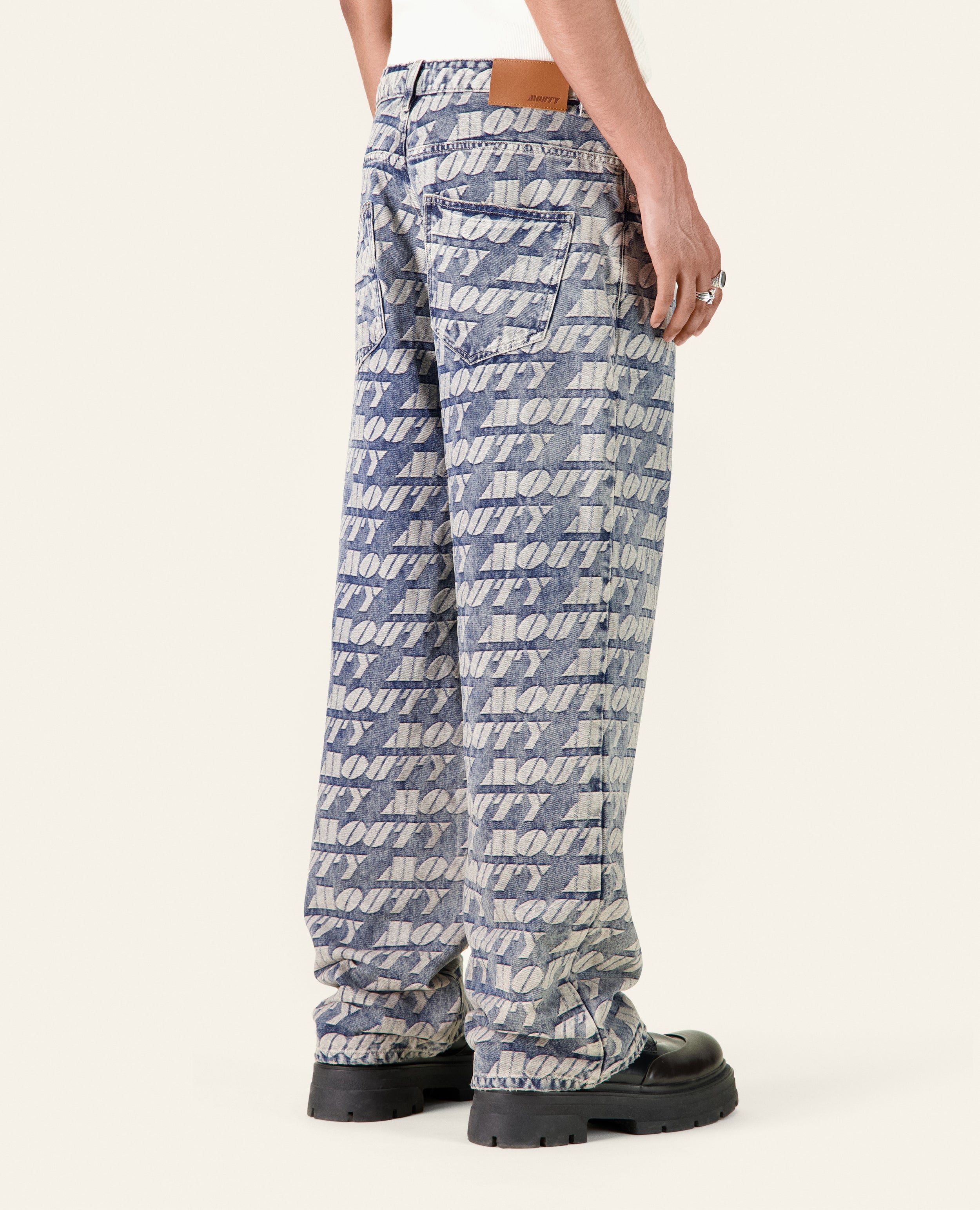 jent lou is 新作Eyelet Baggy Denim pants jent louis Eyelet Baggy Denim pants