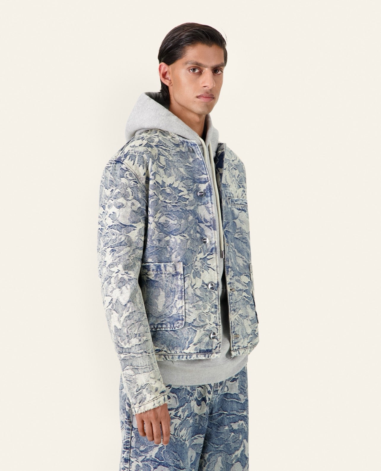 VESTE EN DENIM FLOWERCAMO