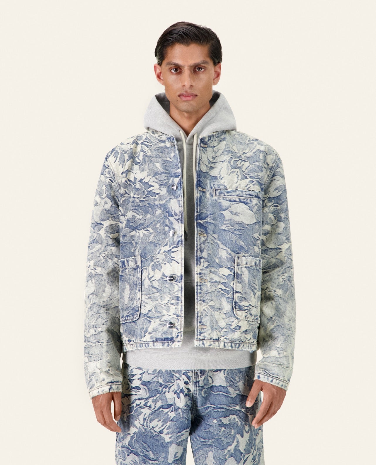 VESTE EN DENIM FLOWERCAMO