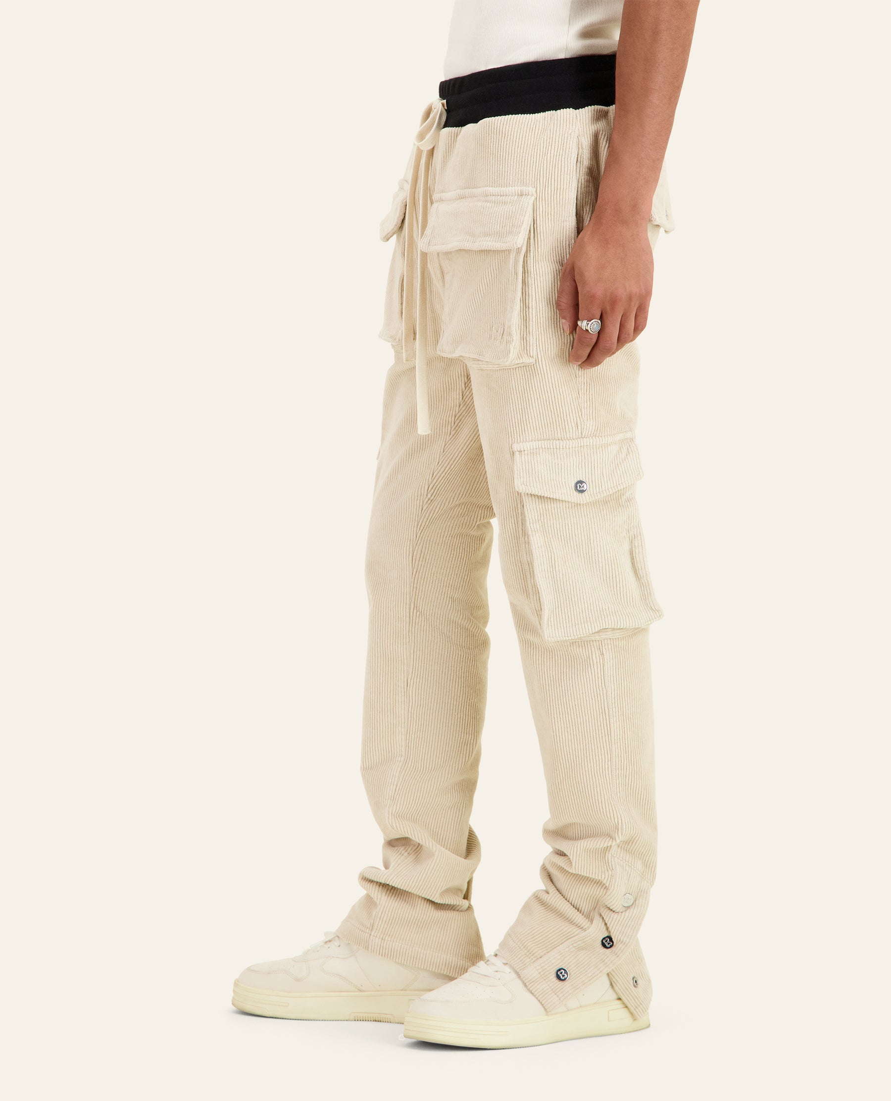 FP VELVET CARGO PANTS - BEIGE