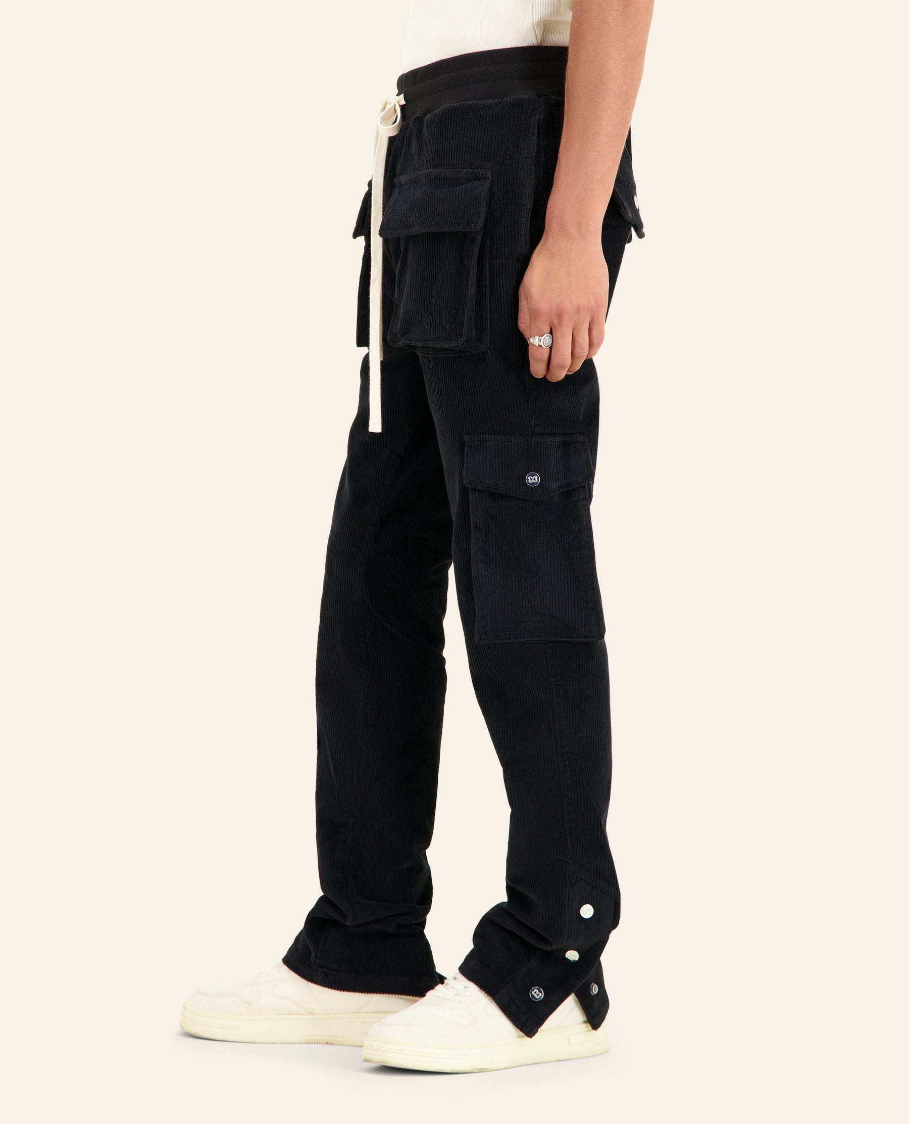 PANTALON CARGO FP VELOURS - NOIR