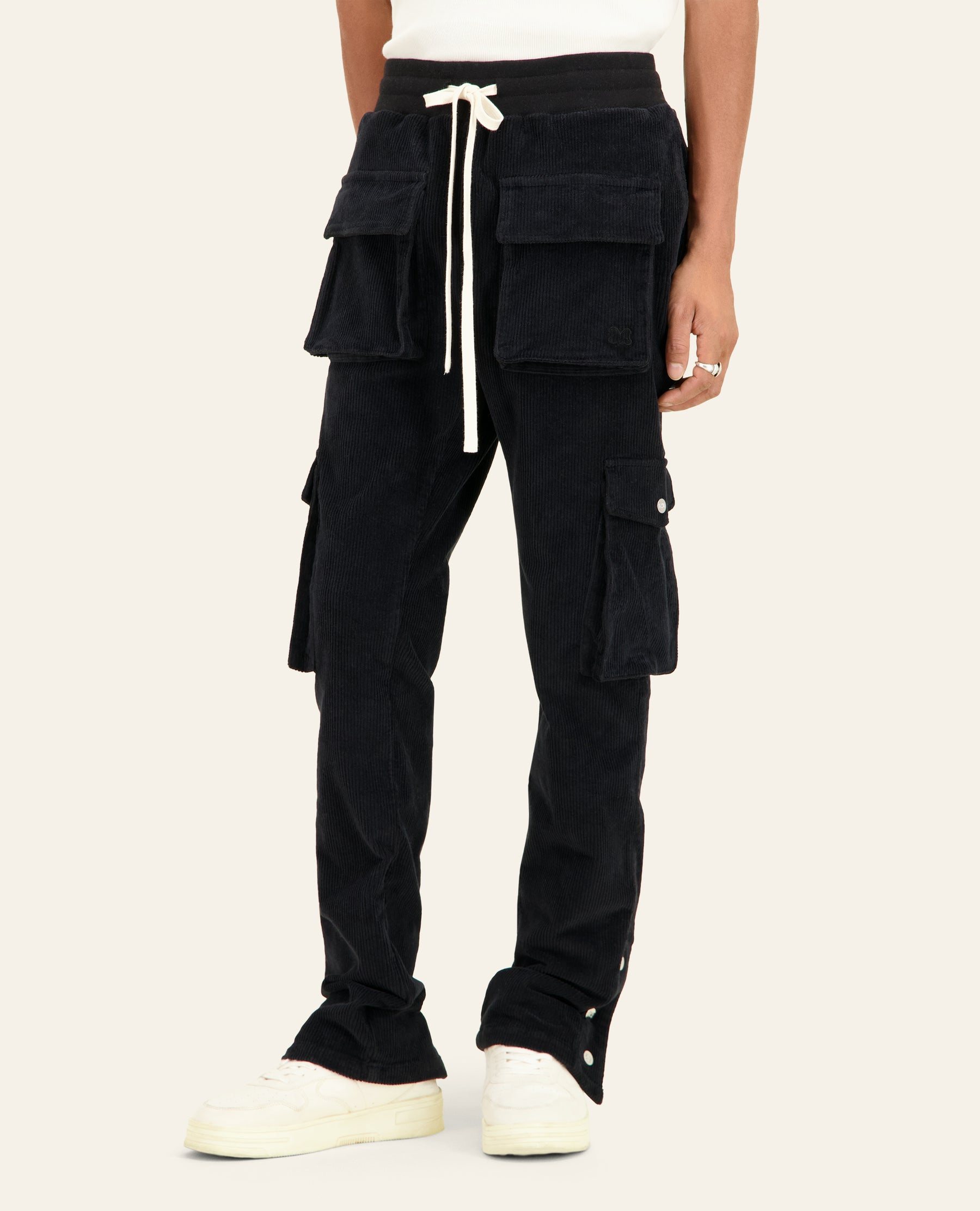 PANTALON CARGO FP VELOURS - NOIR