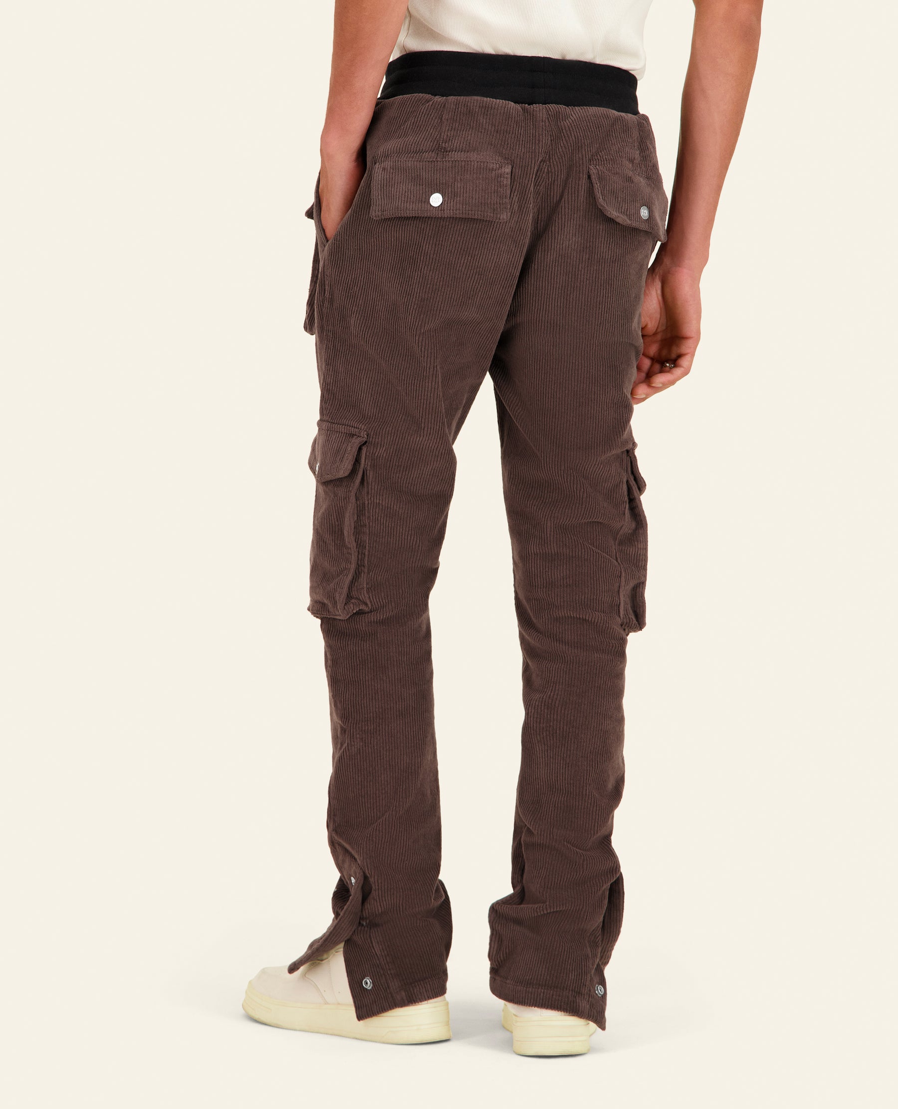 PANTALON CARGO FP VELOURS - CHOCOLAT