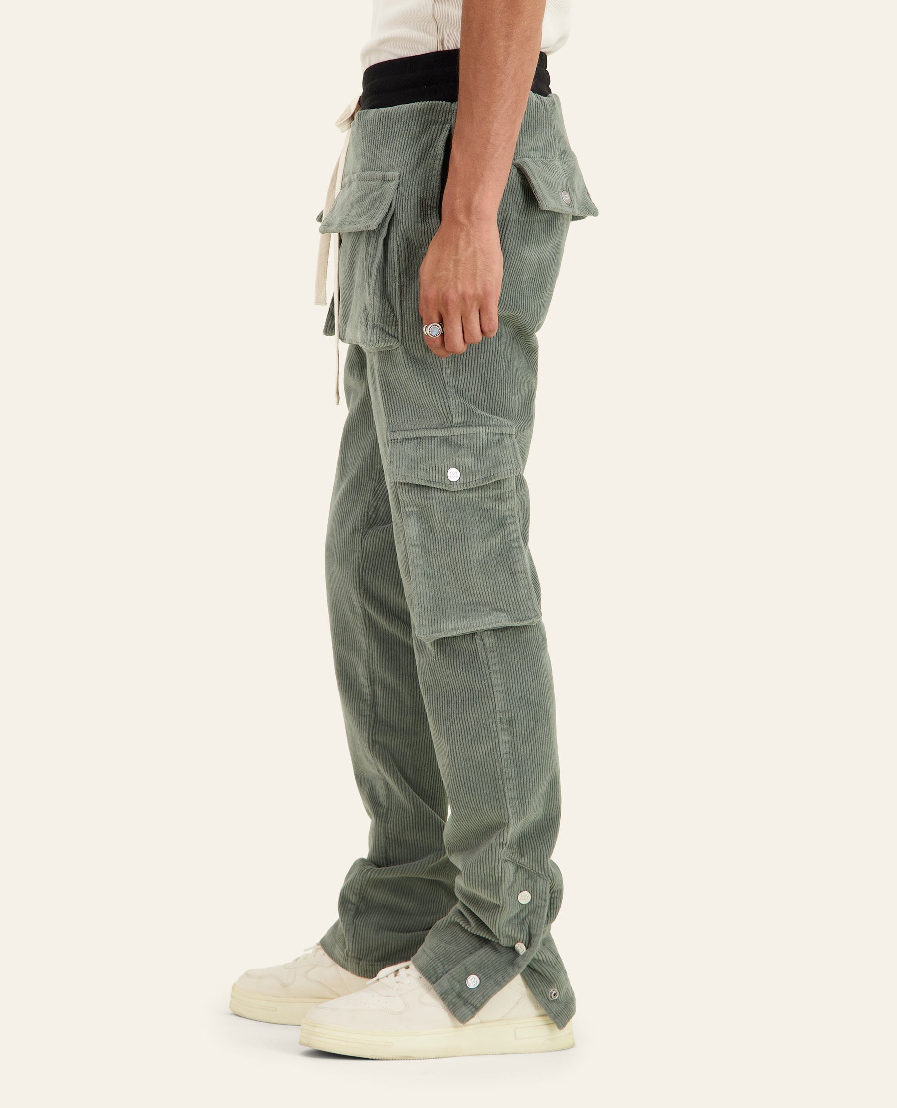 PANTALON CARGO FP VELOURS - KHAKI