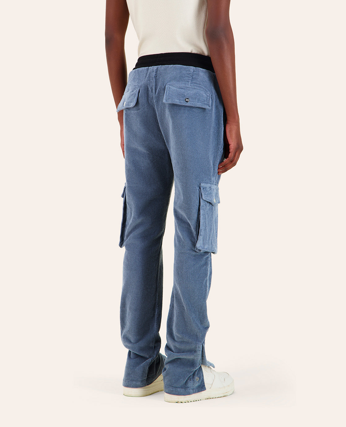 PANTALON CARGO FP VELOURS - BLEU