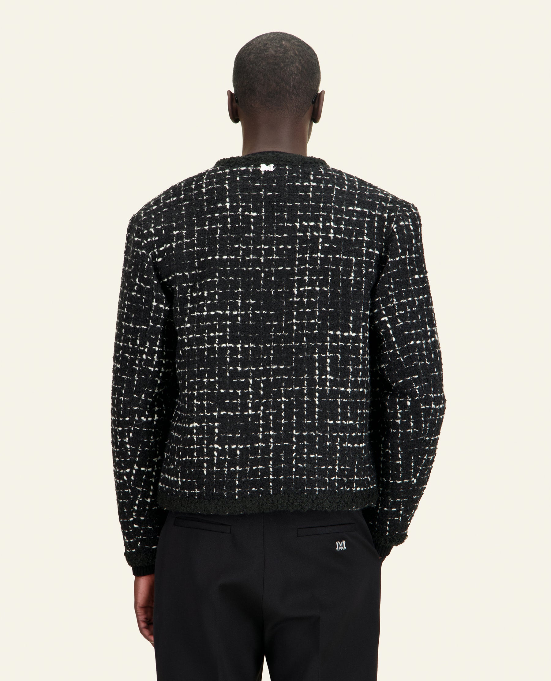 VESTE PALOMA TWEED NOIR ET BLANC