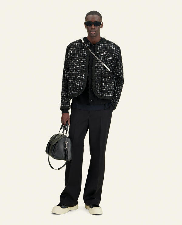 VESTE PALOMA TWEED NOIR ET BLANC