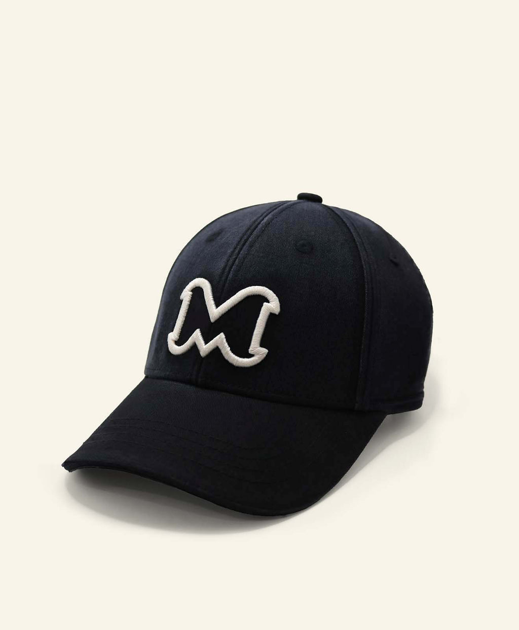 NEW Black Tweed Cap with M Logo Trendy Apparel Shop Letter M Brushed Script Embroidered Flat  main image 4