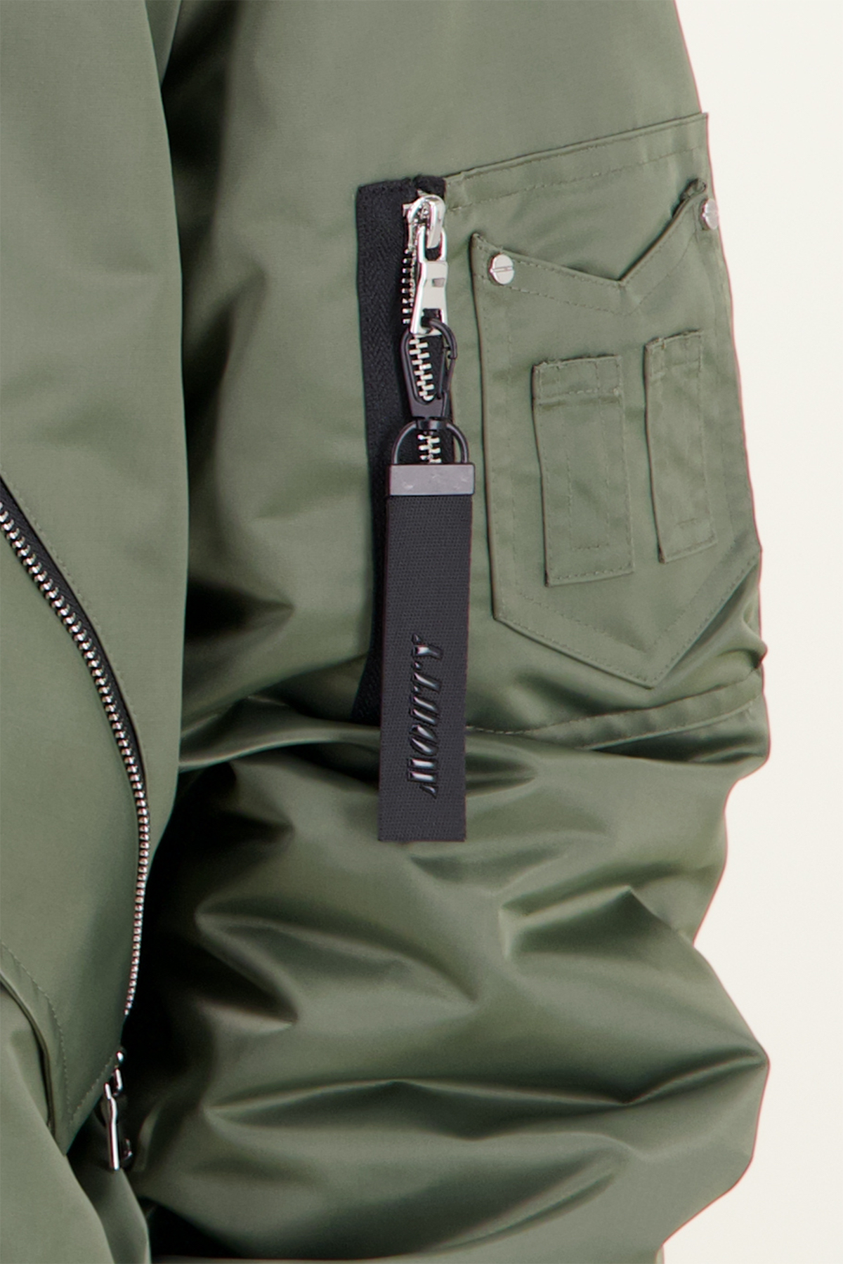 Men's bomber jacket in khaki nylon - MOUTY