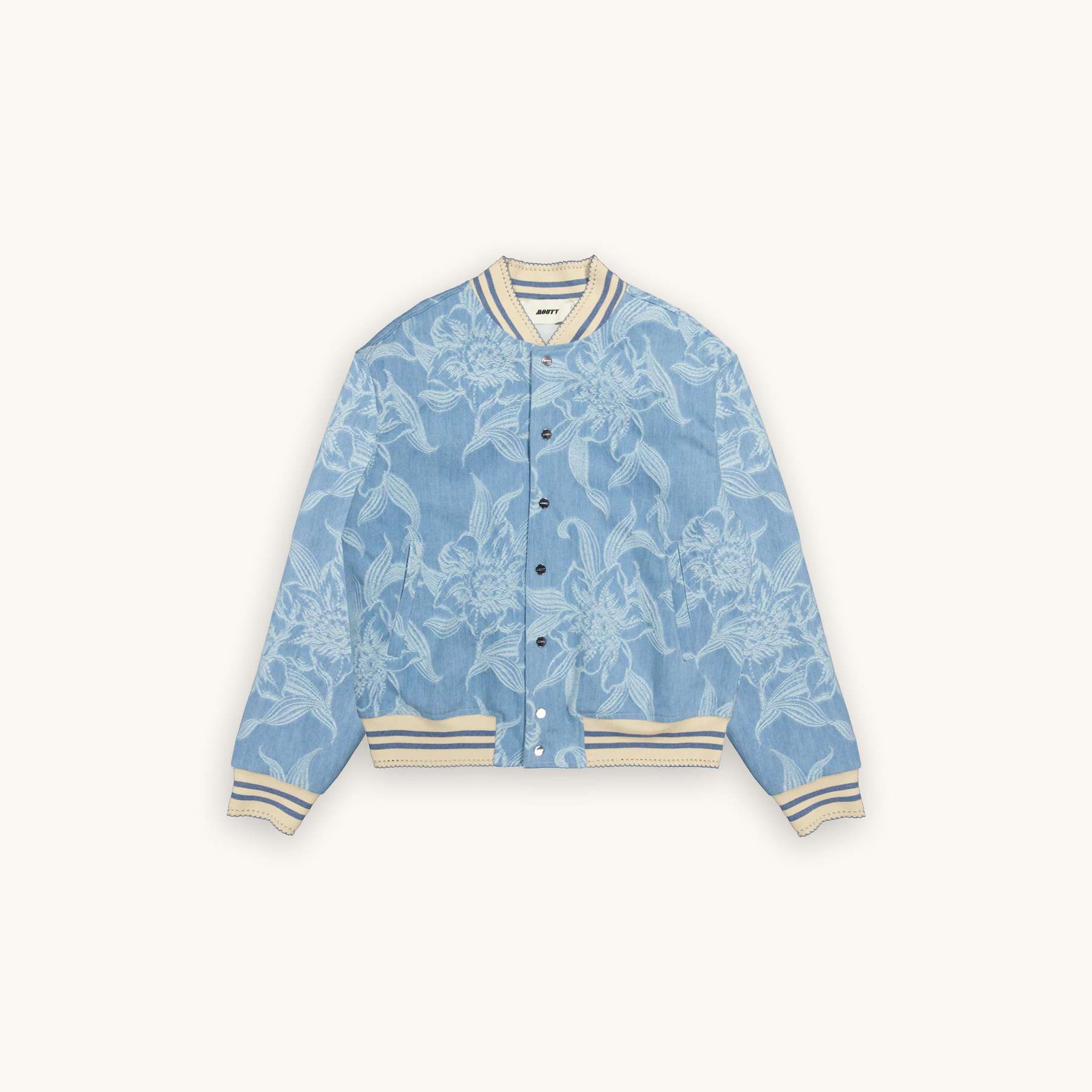 BOMBER DENIM A FLEURS