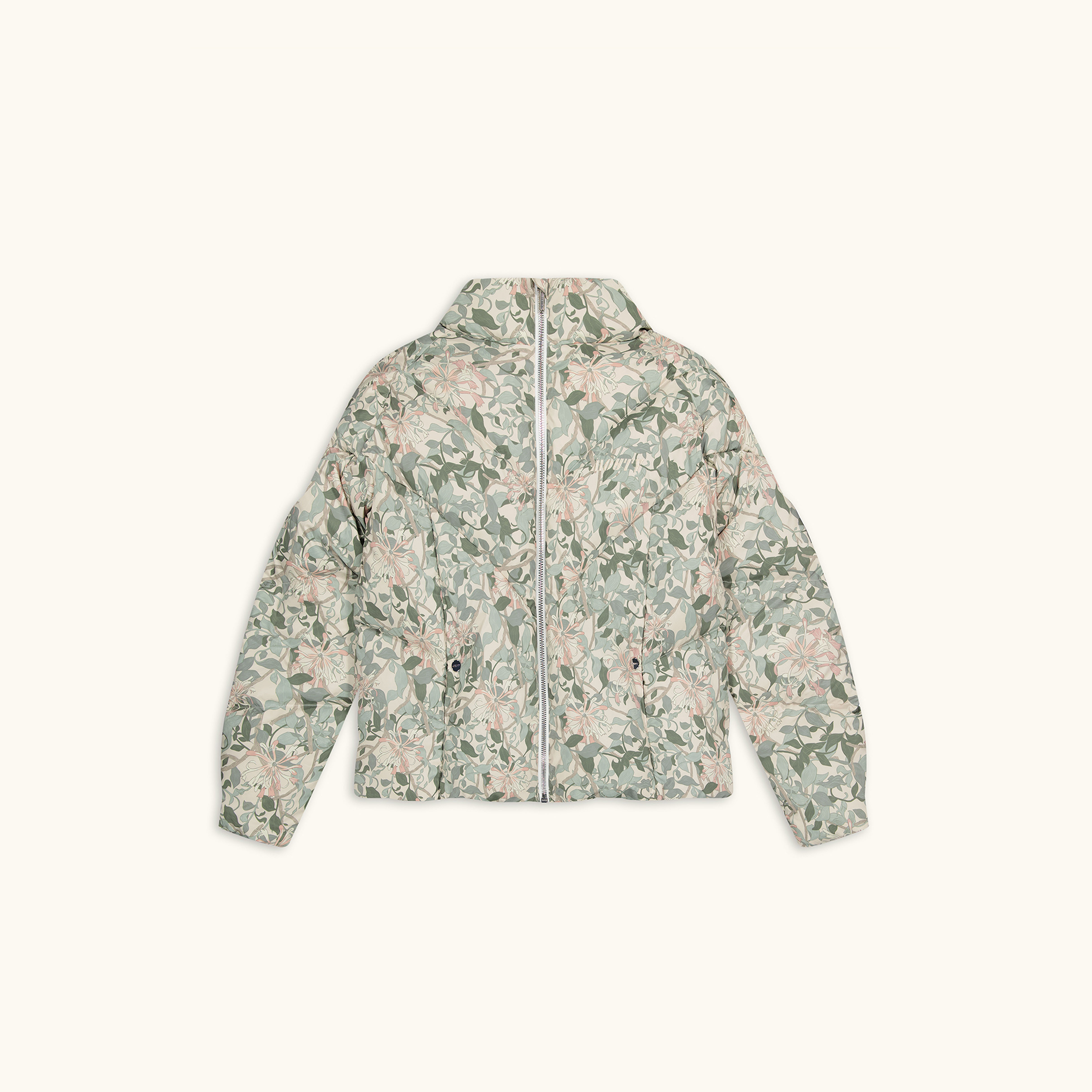 Flower printed polyester down jacket for men - MOUTY