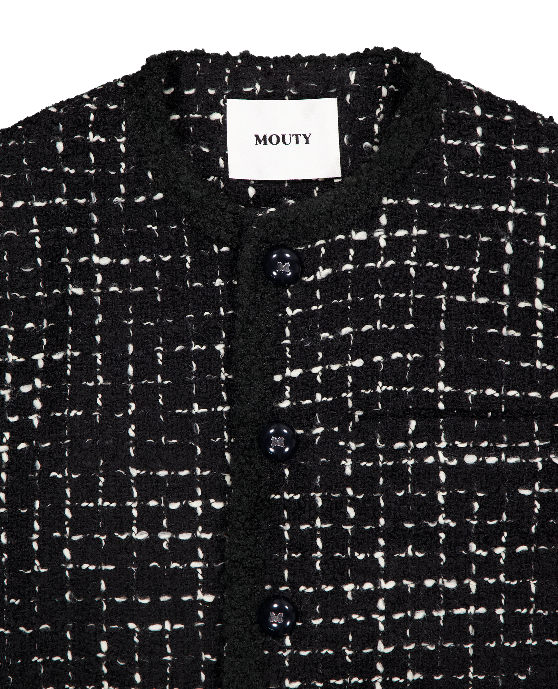 VESTE PALOMA TWEED NOIR ET BLANC